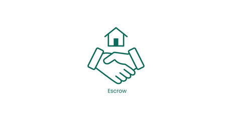 Detailed Escrow Process Real Estate Vector Icon