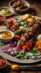 Delicious barbeque grilled Seekh Kebab or adana kebab