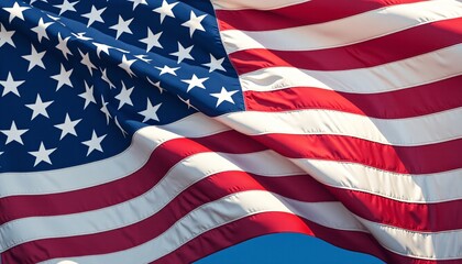 Obraz premium Bold patriotic banner with a strong flag design and ample copy space for event announcements or promotions.