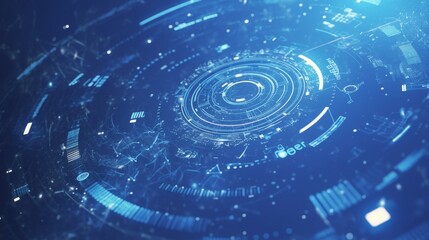 Fototapeta premium Abstract Digital Landscape: Futuristic Network Visualization for Tech Processes and AI Concepts. Elegant Minimalist Design with Gradient Textures, Ideal for Scientific and Educational Marketing. Versa
