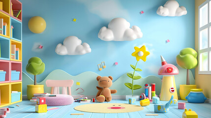 amazing baby cartoon education background wonderful