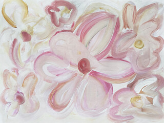 Abstract flower modern art. Contemporary art