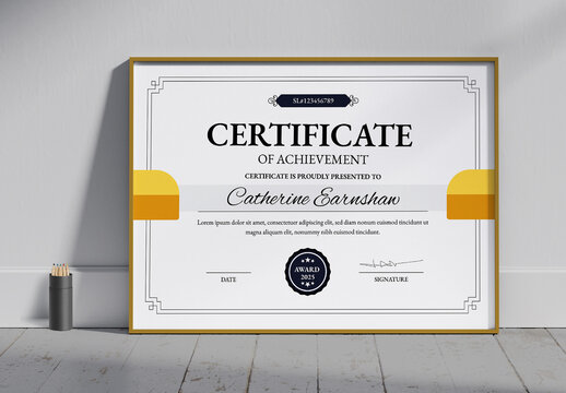 Certificate Template Layout
