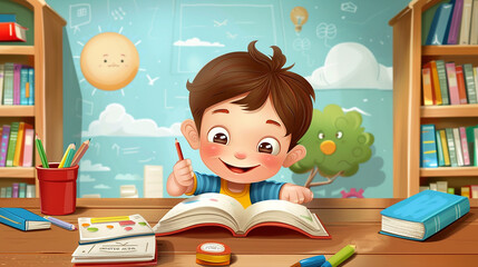 amazing baby cartoon education background wonderful