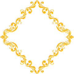 Ornament Vintage Wedding Floral Border