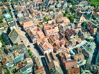 Obraz premium Keyserberg - Medieval town in the Alsace region (Grand Est, France)