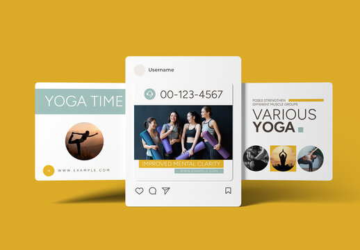 Yoga Social Media Post Design Template