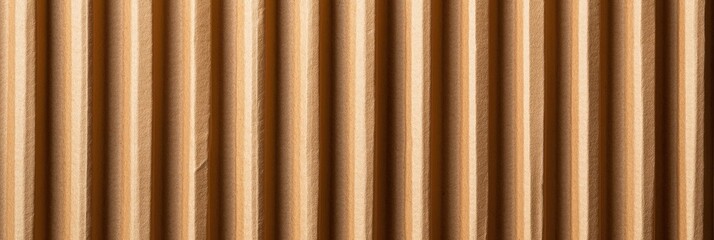 Fototapeta premium Close-Up of Cardboard Texture with Vertical Lines in a Natural Brown Toned Composition