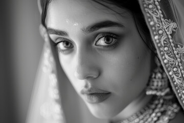 Traditional beautiful indian style wedding day with amazing decorations, Generative AI image