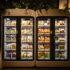 A smart vending machine customizing products based on user preferences.