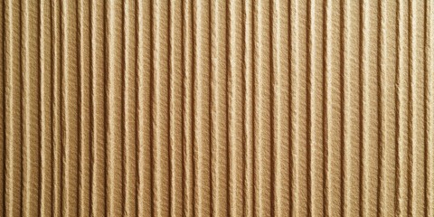 Close-Up of Cardboard Texture with Vertical Lines in a Natural Brown Toned Composition