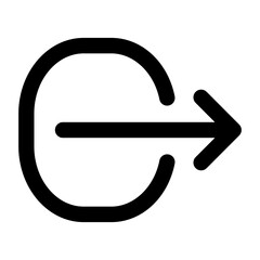 logout icon in line style