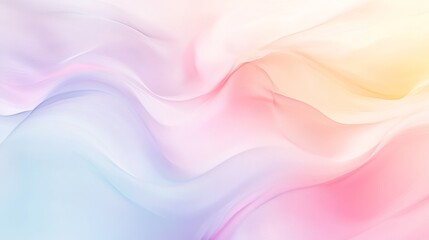 Obraz premium An abstract background with soft, blended gradients of pastel colors, evoking a calm and soothing atmosphere.