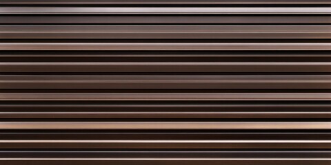 Fototapeta premium Brown Patterned Metal Shutter with Horizontal Grooves in Warm Light
