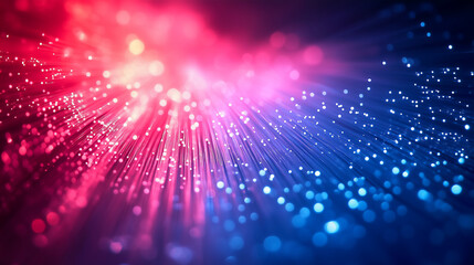 Fiber optic telephony in telecommunication background.