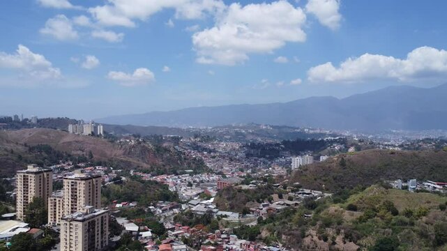View of the city and mountains of Caracas, Venezuela, South America