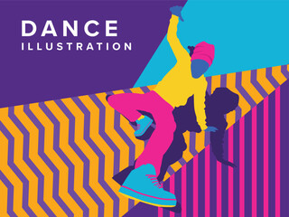 Colorful and Fun Dancer Illustration