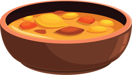 Steaming bowl is filled with a hearty and flavorful soup, perfect for a comforting meal