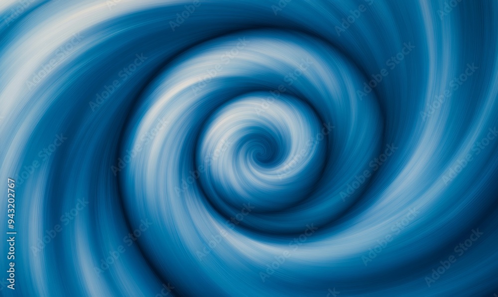 Wall mural abstract swirling blue and white vortex - hypnotic spiral design - dynamic motion background