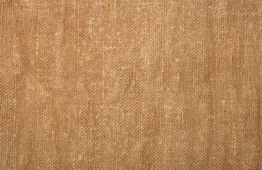 Old hemp fabric. Tarpaulin – thick, strong, impregnated fabric made of natural fibers.