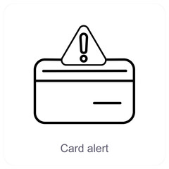 Card Alert and credit card icon concept