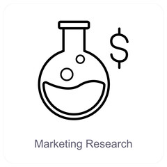 Marketing Research and filter icon concept