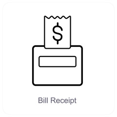 Bill Receipt and invoice icon concept