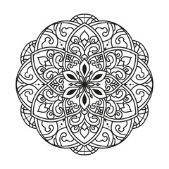 Mandalas for coloring book color pages. Vector abstract mandala pattern.	
