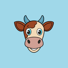 Fototapeta premium cattle drawn cow head