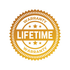 Lifetime Warranty - Stamp, Imprint, Seal Template. Vector Stock Illustration