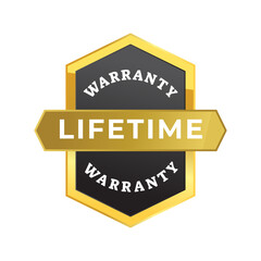 Lifetime Warranty - Stamp, Imprint, Seal Template. Vector Stock Illustration