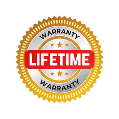 Lifetime Warranty - Stamp, Imprint, Seal Template. Vector Stock Illustration