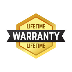 Lifetime Warranty - Stamp, Imprint, Seal Template. Vector Stock Illustration