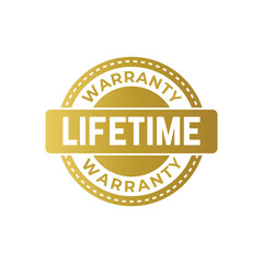 Lifetime Warranty - Stamp, Imprint, Seal Template. Vector Stock Illustration