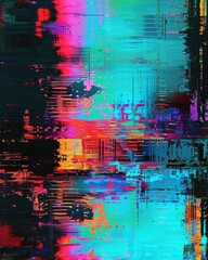Digital Distortion: Abstract Glitch Texture for High-Tech Websites and Apps