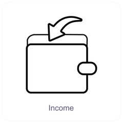 Income and cashback icon concept