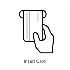 Insert Card and atm icon concept