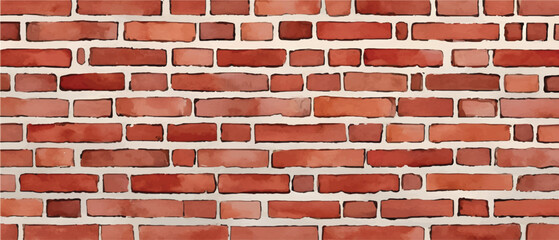 Obraz premium Brick background in watercolor style1