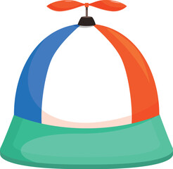 Colorful propeller hat spinning and bringing joy, a symbol of childhood, fun, and playful moments © nsit0108