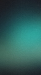 Fototapeta premium Abstract blue green gradient background with grainy texture, featuring a smooth transition of color