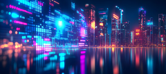 Fototapeta premium Innovative technology background for financial markets or stock markets. Stock image.