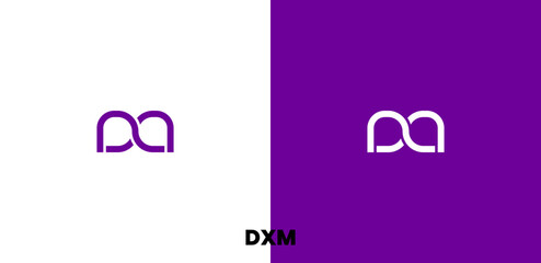 Letter logo design, D, X, M letter logo design, premium, modern, simple.