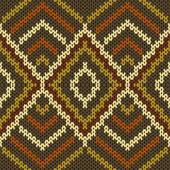 Fototapeta premium Beautifully patterned wool yarn designed according to the weaving pattern, resulting in a unique and beautiful pattern.