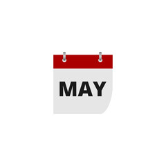 5 may calendar icon isolated on transparent background