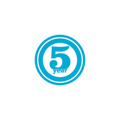 5 year warranty icon isolated on transparent background