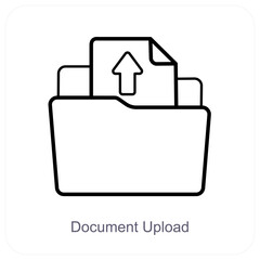 Document Upload and Folder icon concept