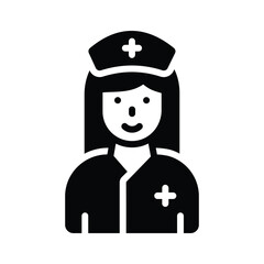 Nurse icon isolated on a white background