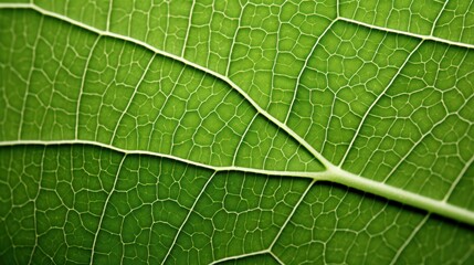 Fototapeta premium a green leaf's abstract texture showcasing intricate veins and patterns 