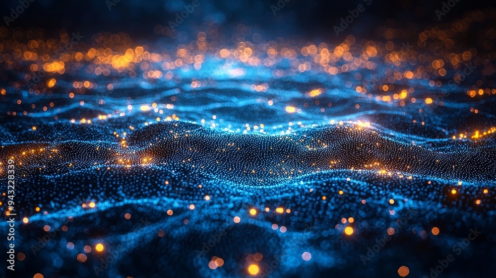 Aufkleber background design with world globe and blockchain polygon peer-to-peer network with blockchain techn