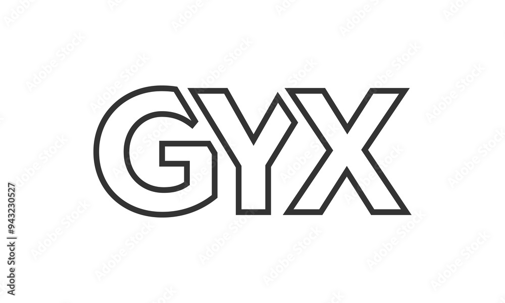 Fototapete gyx logo design template with strong and modern bold text. initial based vector logotype featuring s